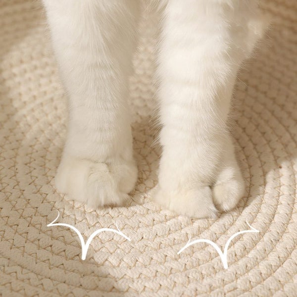 Kimpets Cat Bed Pet Nest Pure Manual Rattan Woven Cattailgrass Cat Carousel 7