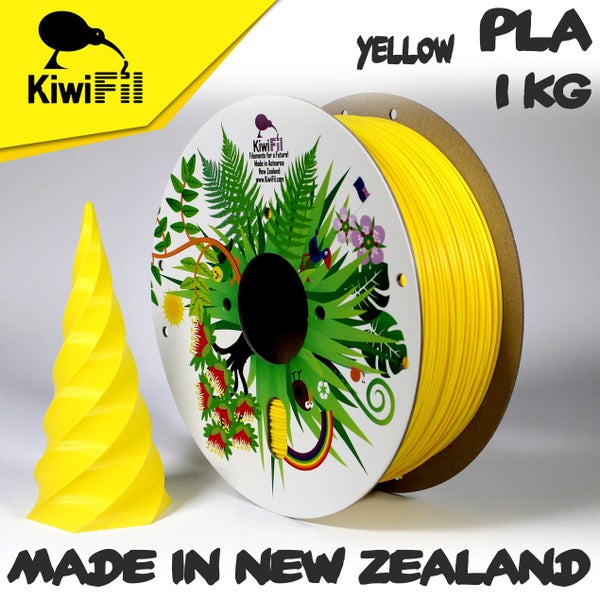 3D Printer Filament PLA 1.75mm Yellow 1Kg Carousel 1