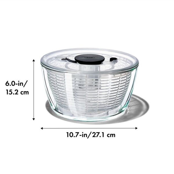 OXO Good Grips Glass Salad Spinner Clear Carousel 10
