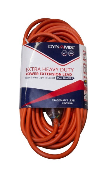 Heavy Duty Power Extension Lead 25M Orange Carousel 1