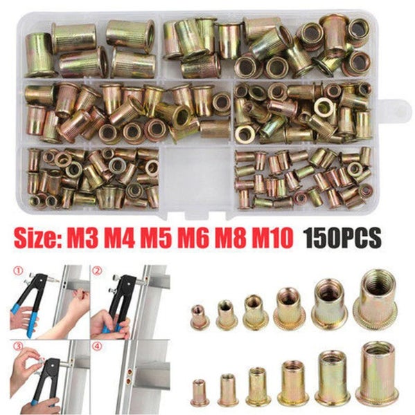 150pcs Rivet Nut Inserts Rivnut Nutserts 3651807 Carousel 1