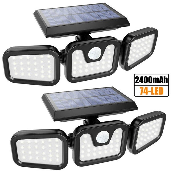 2 x Solar Wall Lights Wall Security Flood Lamp 2004028 Carousel 1