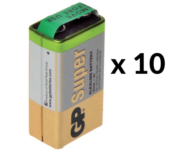 GP Ultra - Alkaline Batteries 9 Volt - 10 Pack Carousel 1