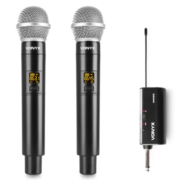 Dual Wireless Microphone Plug-and-Play Set UHF Carousel 2