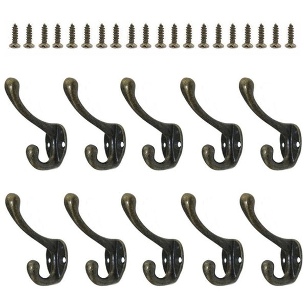 Vintage Antique Style Double Coat Door Hooks Hanger 3639604 Carousel 2