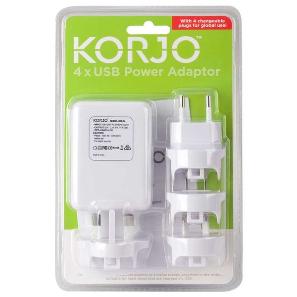 Korjo Worldwide 4 Port USB Adaptor Plug Carousel 1