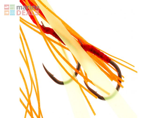 Ocean Angler Coin Drop Lure 80g Orange/Glow White Carousel 5