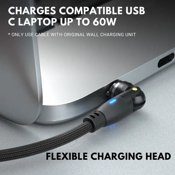 Magnetic Charger 540° 1.8m for Phones Laptops USB devices 6-in-1 PD 60W 202362864740658179113