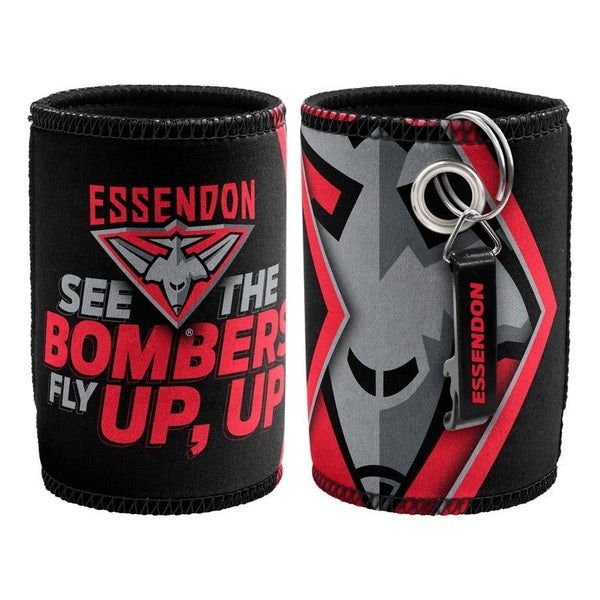 Essendon Bombers AFL Bottle Opener Keyring and Beer Can Bottle Cooler Stubby ... Carousel 1