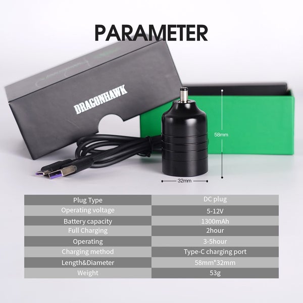 Dragonhawk Battery DC Plug Carousel 2