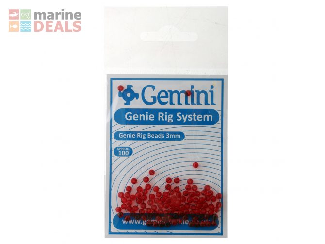 Gemini Genie Rig Beads 3mm Qty 100 Red Carousel 1