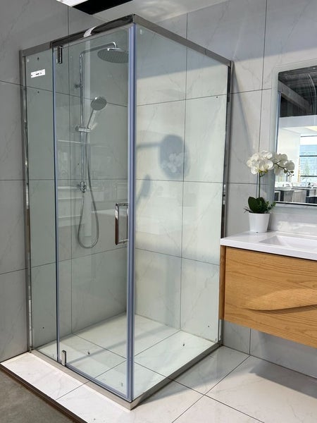 Shower Glass Frameless 2 Sided Swing Door 900x900x2000MM Carousel 1