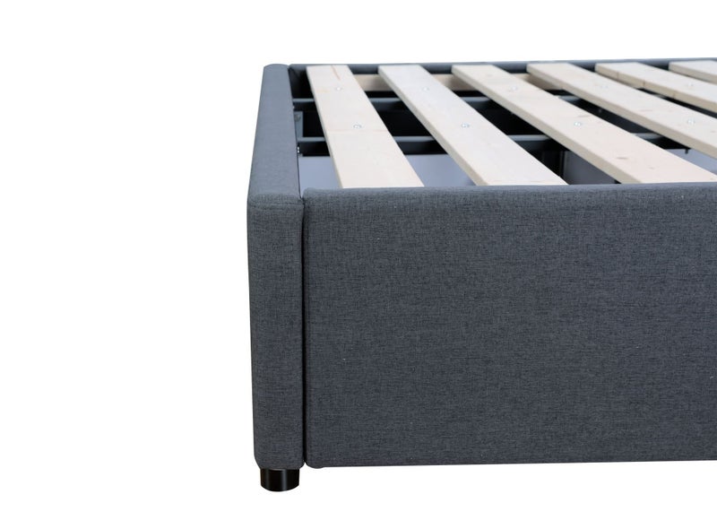 Bed Bases with 2 Drawers - King Single - Charcoal Carousel 4