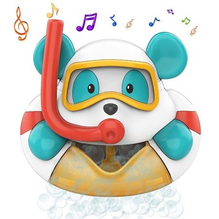 Bear Bathtub Bubble Maker Kids Electric Cartoon Animal Bubble Blower Bubble Mach Carousel 1