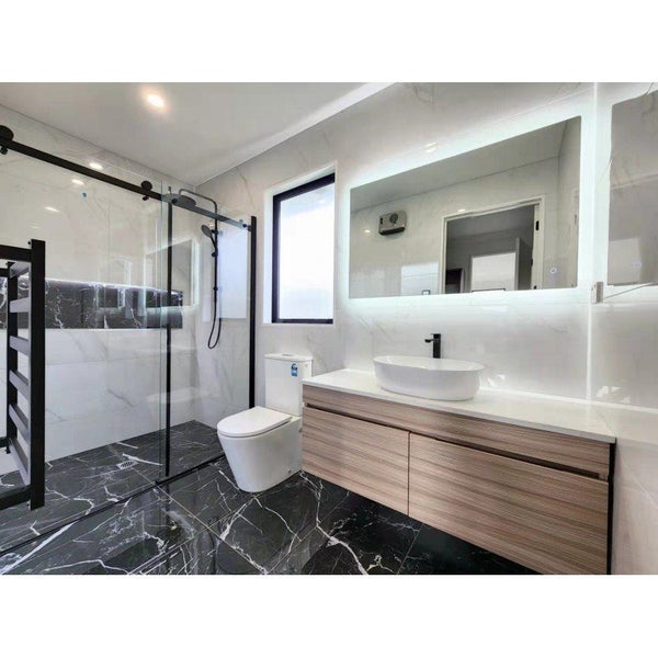 Wall hung Vanity-M Series 1200mm Wood grain & Marble White Stone & counter top Carousel 1