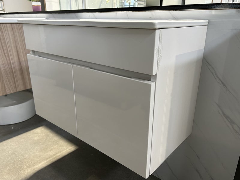 Wall Hung Vanity CON Series 750mm White Lennox Bathroom Christchurch Carousel 1