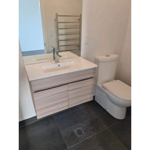 Wall Hung Vanity CON Series 600mm Wood Grain Lennox Bathroom Christchurch Carousel 1