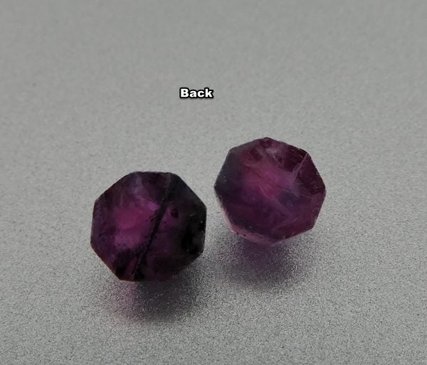 0.95CT UNHEATED ROSE CUT 100% NATURAL PURPLISH RED RUBY PAIR Carousel 2