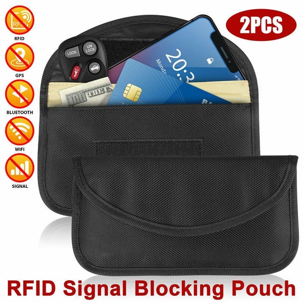 Signal Blocker Faraday Bag Pouch Cell Phone RFID Wallet E0447BK0 Carousel 2