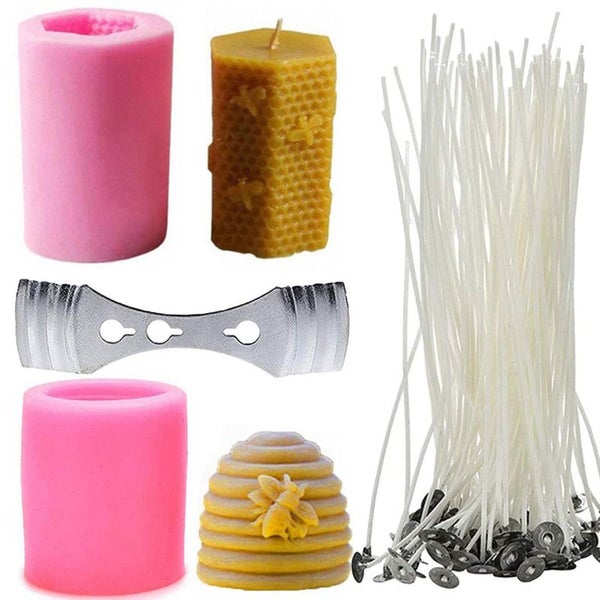 Silicone Candle Moulds Bee Aromatherapy Molds Candle Wicks Kit I1693PK0 Carousel 1