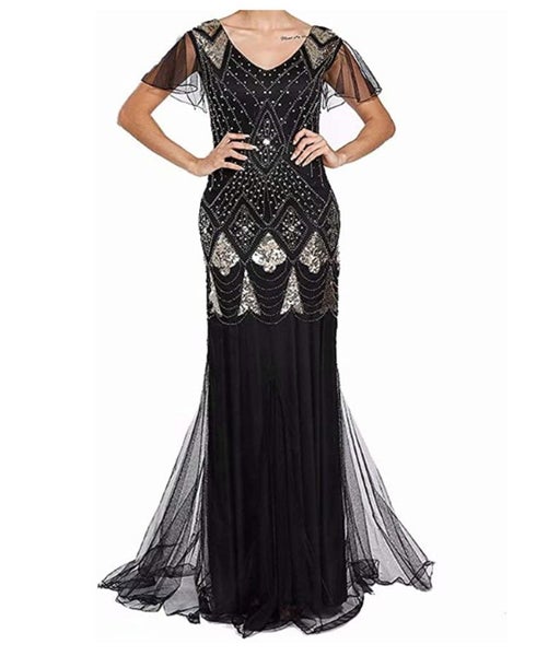Maxi Dress Ball Evening Flapper Dresses Womens Clothing Size 14 J2155BK5 Carousel 8
