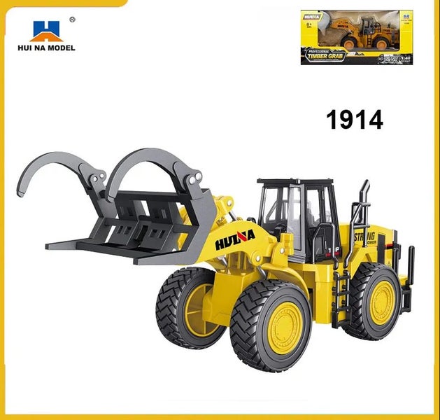 Die-cast HUINA 1914 Timber Grabber Loader Model Scale 1:40 Carousel 1