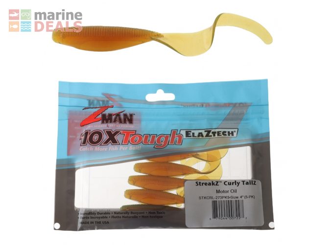 Z-Man StreakZ Curly TailZ Softbait 10cm Motor Oil Carousel 1