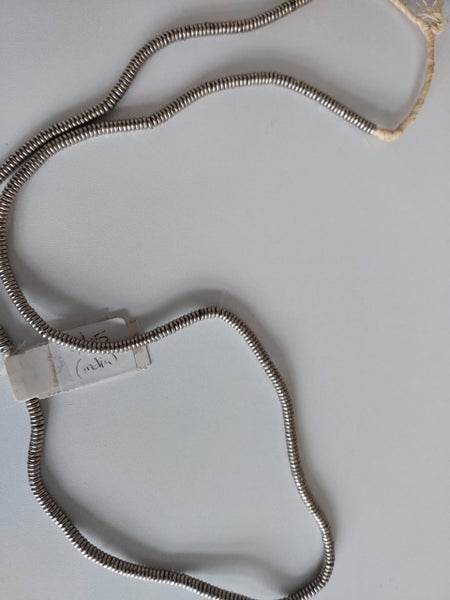 Indian Silver ring raffia necklace Carousel 2