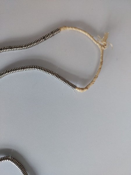 Indian Silver ring raffia necklace Carousel 3