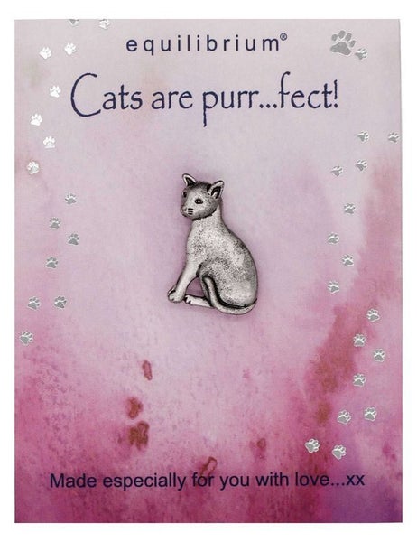 Brooch - Equilibrium Natural World Pin Cat - Pack of 6 Carousel 1