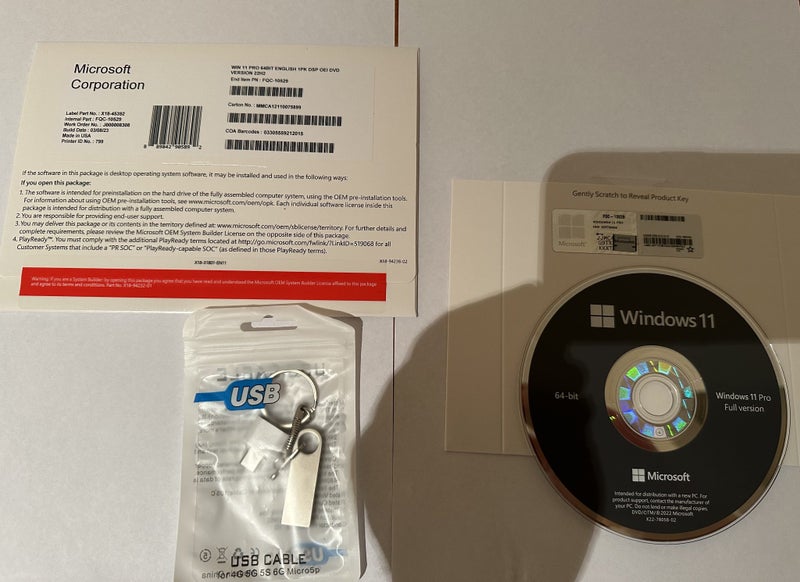 Windows 11 Pro DVD sealed with key and 16GB USB 24H2 update-Fast Post! Carousel 1