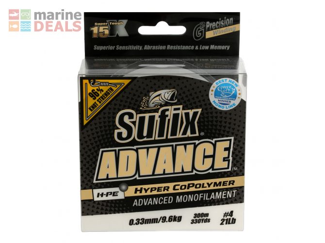 Sufix Advance H-PE Monofilament Clear 300m 9.6kg Carousel 1