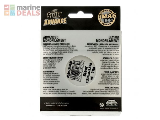 Sufix Advance H-PE Monofilament Clear 300m 9.6kg Carousel 2