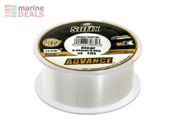 Sufix Advance H-PE Monofilament Clear 300m 9.6kg Carousel 4