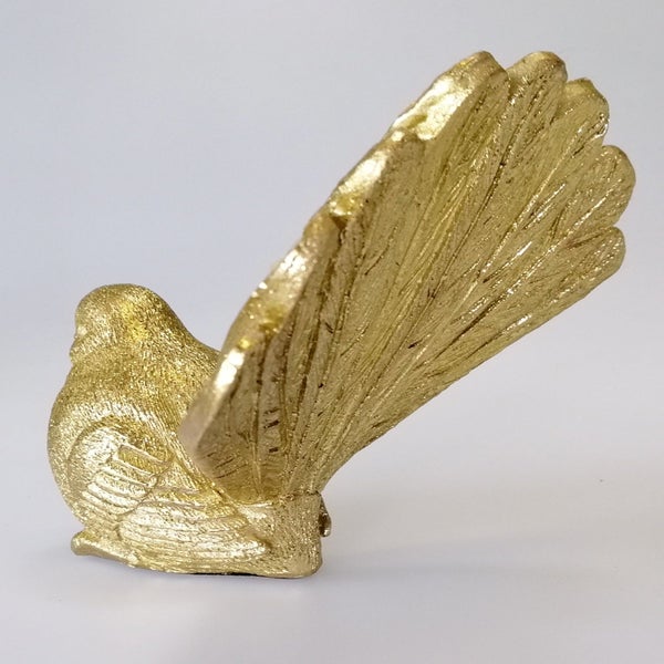 Gold-look Resin Fantail with Paua Highlights62995968688002113