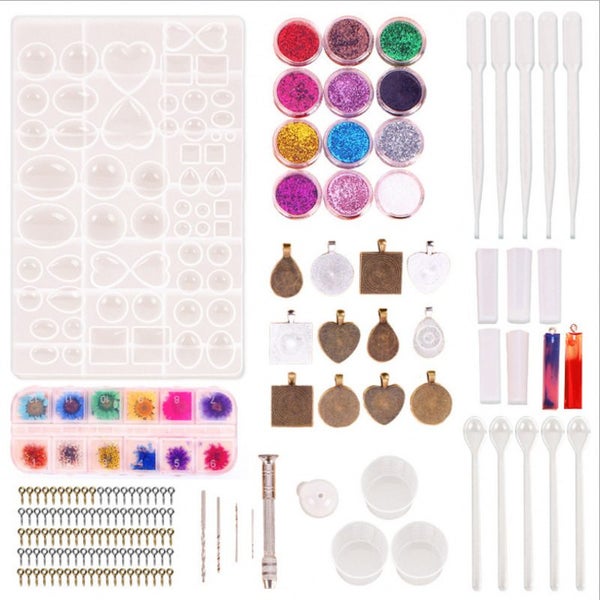 107pcs DIY Resin Casting Craft Molds Silicone Jewelry Coaster Making I0928WT0 Carousel 2