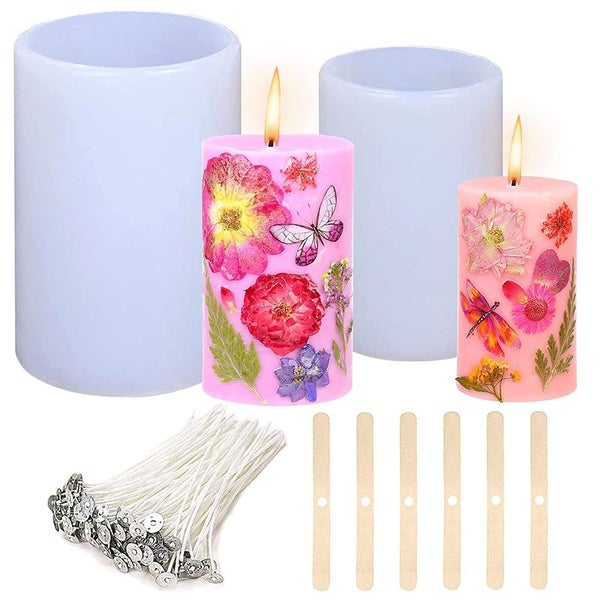 2 x Candle Moulds Silicone Molds Candle Wicks Kit I1549WT0 Carousel 1