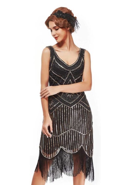 Flapper Dress Gatsby Ball Evening Dress Womens Clothing Size 10 J2148GD2 Carousel 15