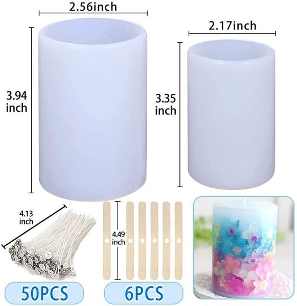 2 x Candle Moulds Silicone Molds Candle Wicks Kit I1549WT0 Carousel 2