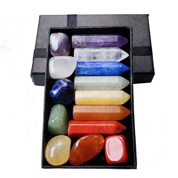Chakras Natural Crystal Collection Hexagonal Column Energy Stone I1609MZ0 Carousel 11