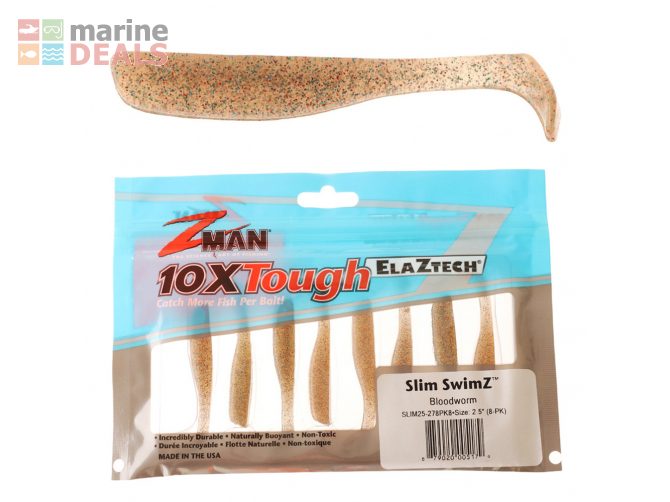 Z-Man Slim SwimZ Micro Soft Bait 6.35cm Qty 8 Blo… Carousel 1