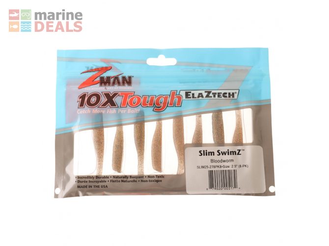 Z-Man Slim SwimZ Micro Soft Bait 6.35cm Qty 8 Blo… Carousel 2