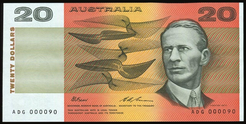 Australia - $20 - Fraser-Evans - Low Number - ADG000090 - Unc Carousel 1