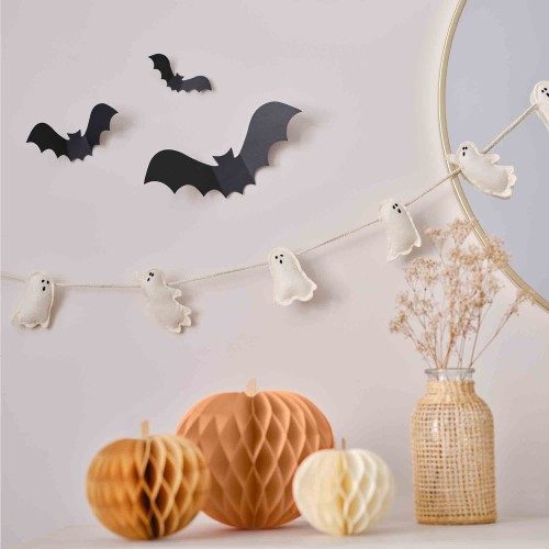 Pumpkin Spice Felt Ghost Bunting Carousel 2