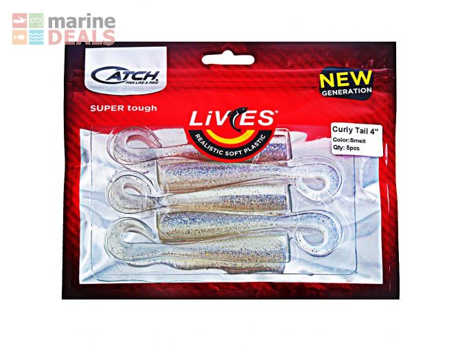 Catch Livies Softbait Curly 10cm Smelt Qty5 Carousel 2