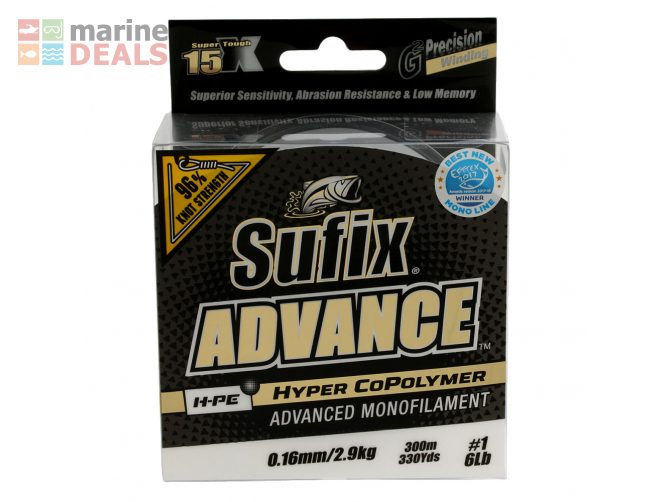 Sufix Advance H-PE Monofilament Clear 300m 2.9kg Carousel 1