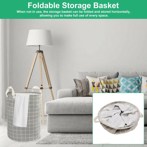 Large Foldable Storage Laundry Hamper Clothes Basket Washing Bag Bin Organizer Carousel 2