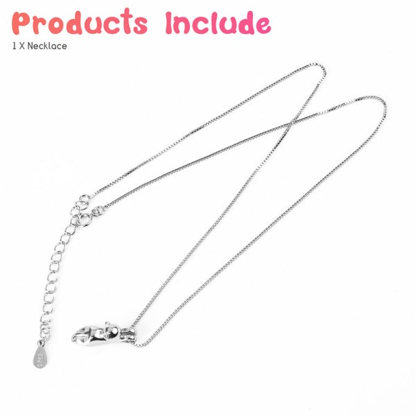 Women Chain 925 Sterling Silver Love Cute Cat Kitty Pendant Necklace Gift Box Carousel 9