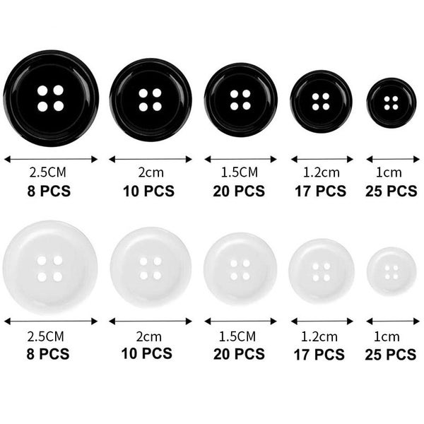 Black White Buttons62864729470338111