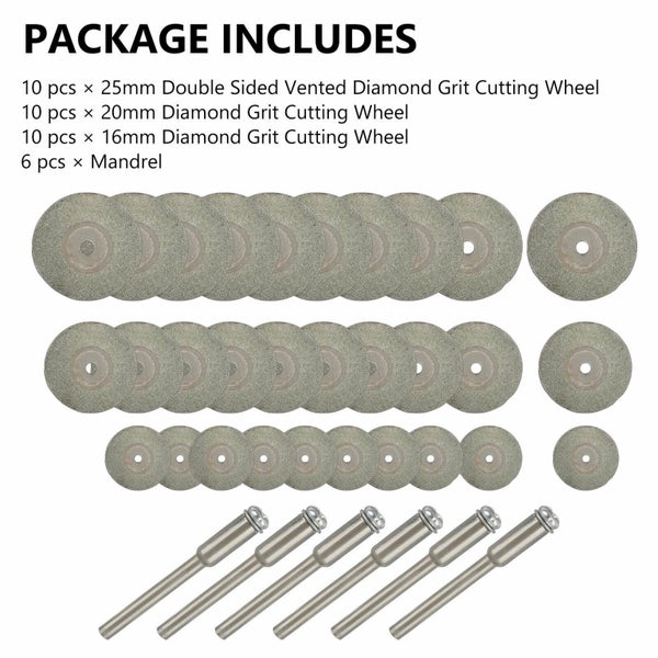 Diamond Cutting Wheel Saw Blades Discs for Dremel Rotary Tool Carousel 7